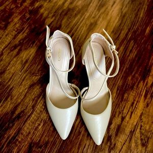 ALDO Beige Ankle Strap Heels 7.5
